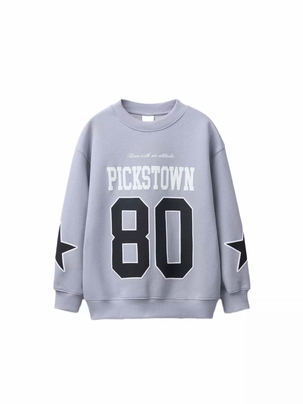 ZARA Light Blue Printed Numbers And Text Sweatshirt 9-10 Years Girls